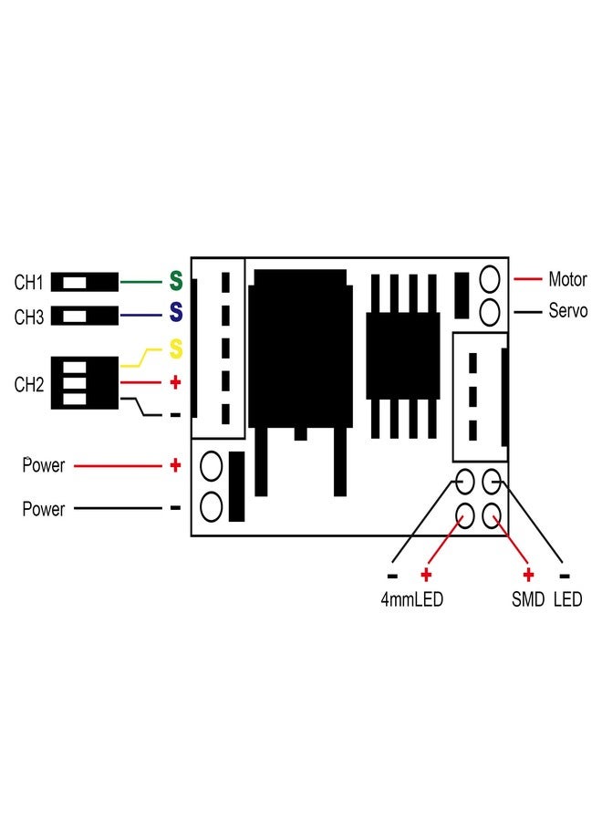 Abendor Mini Brushed ESC Electronic Speed Controller for 1/32 1/35 Orlandoo Hunter A01 A02 A03 P01 P02 X01 X02 M01 M02 RC Car Upgrade Parts Universal(PH2.0) - Image 5